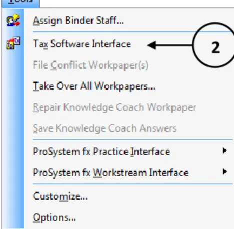 Figure 1 – Access Tax Software Interface Tool 