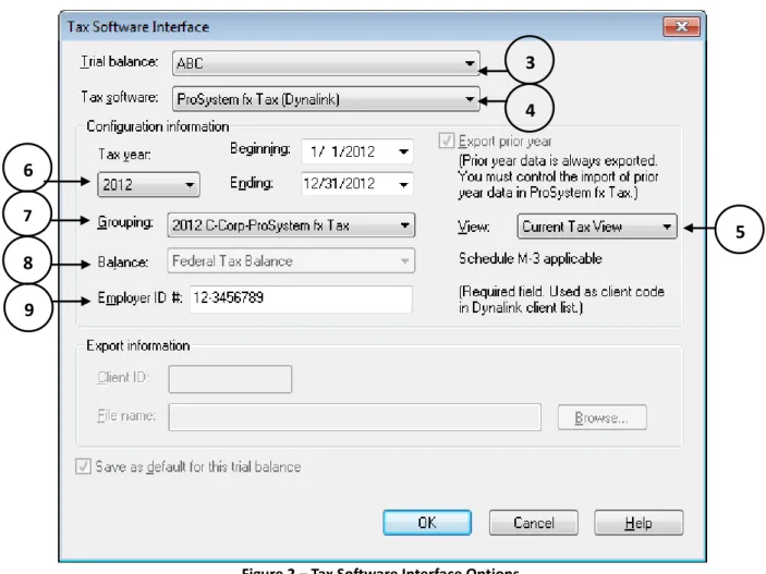 Figure 2 – Tax Software Interface Options 