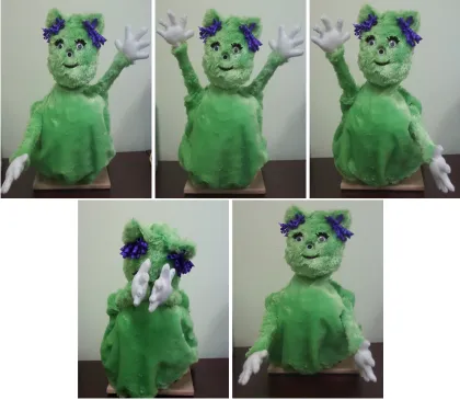 Figure 3.3: CHARLIE poses. From top to bottom, left to right : Left hand high. Bothhands high