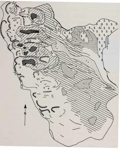 Figure 11.2 Glacial geomorphology of the upper Gordon River 