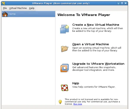 Figure 9: VMware Player Launcher Menu.