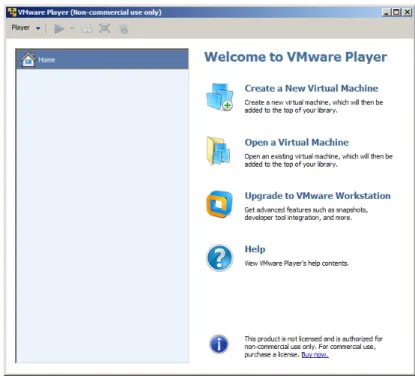 Figure 1: VMware Player Launcher Menu.