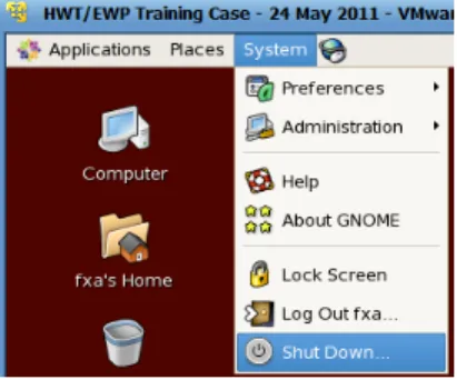 Figure 6: Shutting down the WES virtual machine