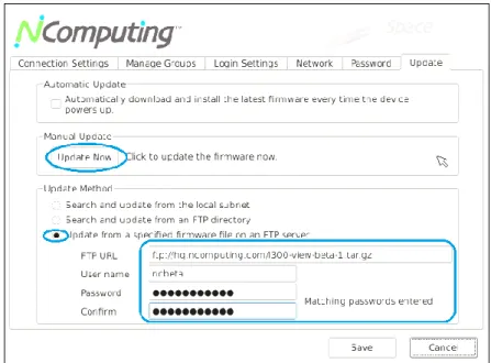 Figure 1 – L300 GUI Update tab prior to firmware update
