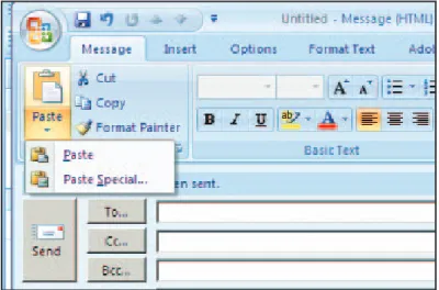 Figure 6. Select “Unformatted Text” to retain the formatting  in the message.