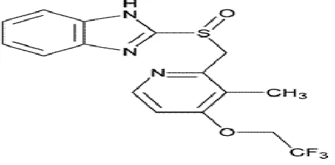 Fig. 1: Structure of  Lansoprazole.