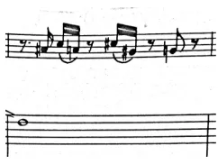 Figure 3.4: This melodic sigh may depict the cry of an ass. 