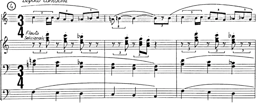 Figure 3.6:  This melody should flow in contrast to the previous section.