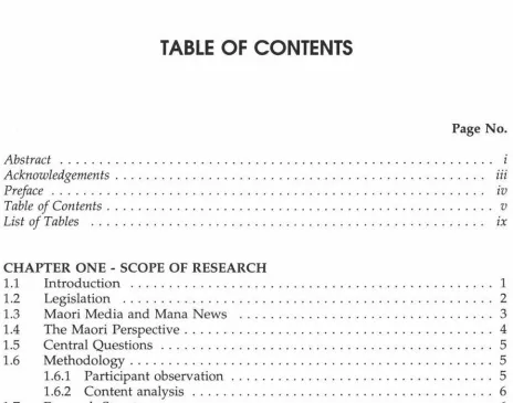 Table of List Contents . . . . . . . . . . . . . . . . . . . . . . . . . . . . . . . 