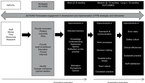 Figure 1 Checklist implementation logic model.