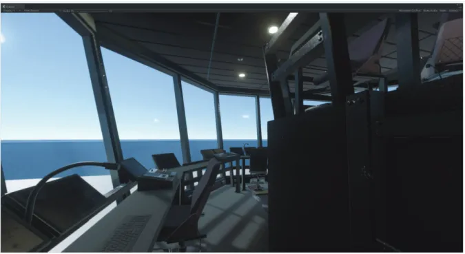 Figure 4: View from Flyco in the HMS Queen Elizabeth 3D model. 