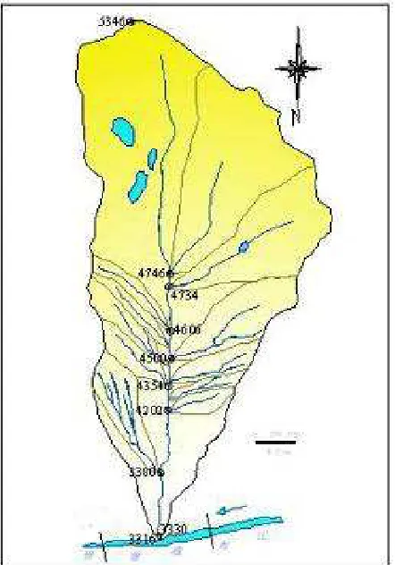 Figure 1. The profiles of the whole basin. 