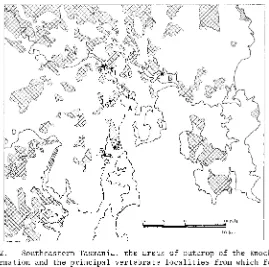 FIG. 2. - Southeastern Tasmania, the areas of outcrop of the Knocklofty Formation and the principal vertebrate localities from which fossil fish 