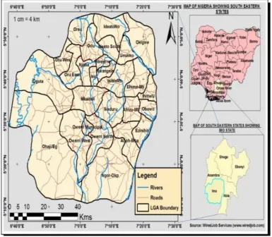 Figure 1. Map of the Study area. 