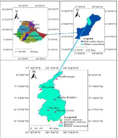 Figure 1. Location map of the Bilate watershed. 