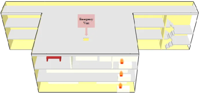 Fig. 4. Views of the smoke detectors and emergency vent. 