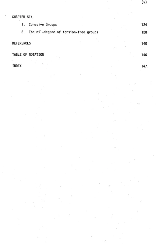 TABLE OF NOTATION  