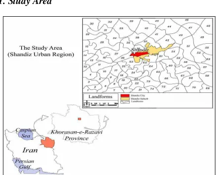Figure 1. The geographical position of the study area, NE Iran. 