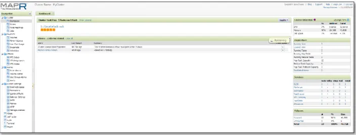 Figure 5MapR Control Center Dashboard 