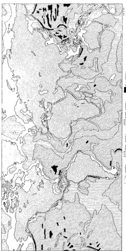 FIG. 14. - Bathymetry of the oceans. 