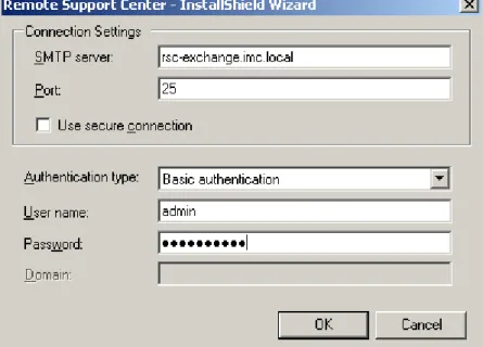 Figure 11: The User name and Password fields became activated when the Basic authentication type was selected.