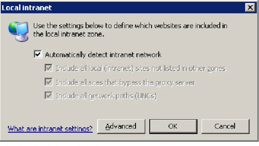 Figure 1.3 The Local intranet dialog