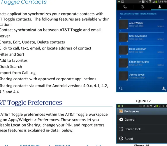 Figure 18The Contacts application synchronizes your corporate contacts with 