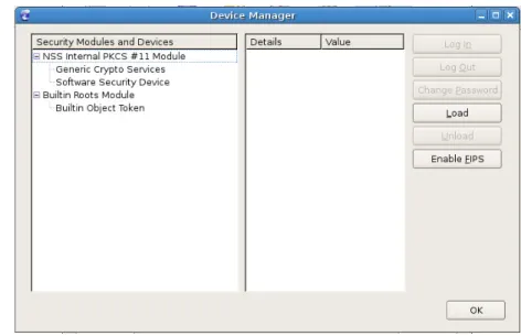 Figure 6: Device Manager: Security Modules and Devices 