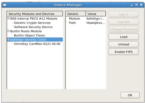 Figure 21: Device Manager: SafeSign Security Module  