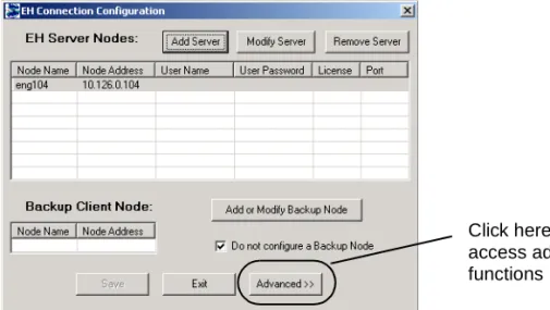 Figure  2.  Launching the EH Connection Configuration Tool