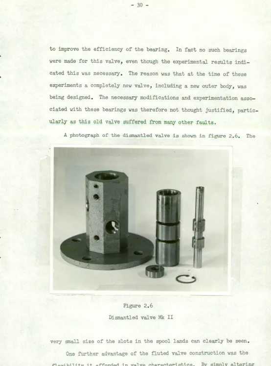 Figure 2.6 Dismantled valve Mk II 