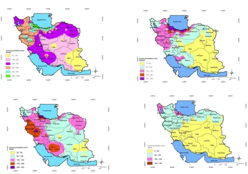 Figure 2. Annual and seasonal normal precipitation distribution. 