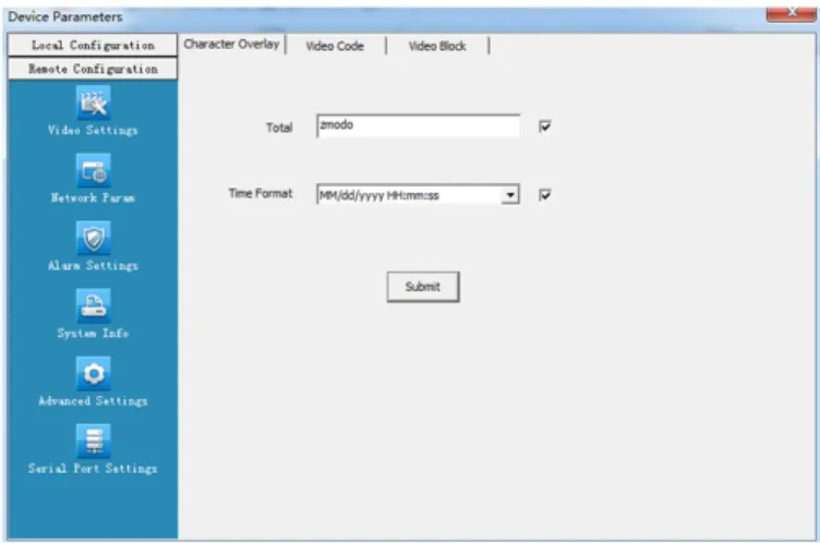 Figure 4-2 OSD control setting