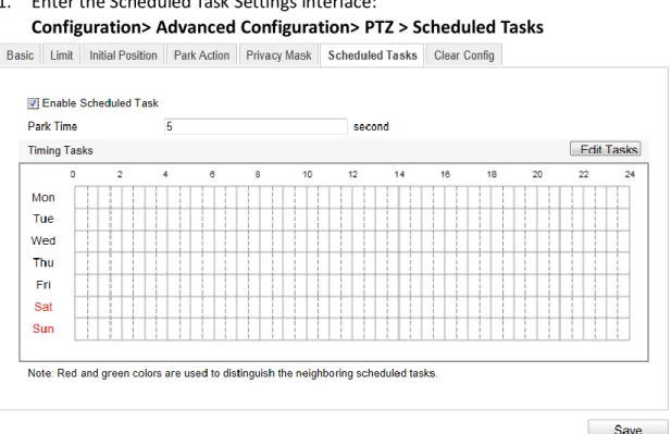 Figure 5-4 Configure Scheduled Tasks  2.  Check the checkbox of Enable Scheduled Task