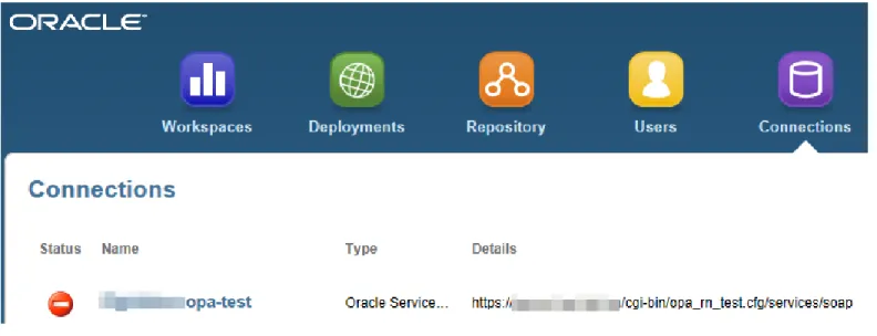 Table 1. Oracle Service Cloud connection errors