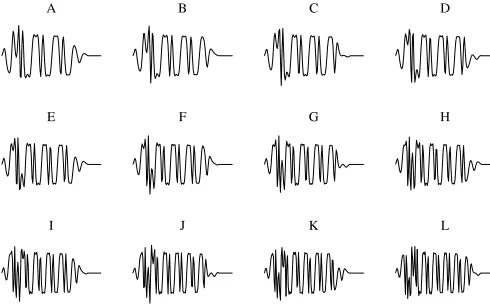 Fig. 4.The twelve features used to generate the test signal.