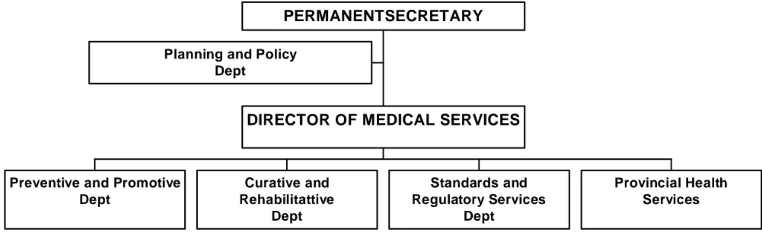 Figure 2.1  Ministry of Health organisational diagram 