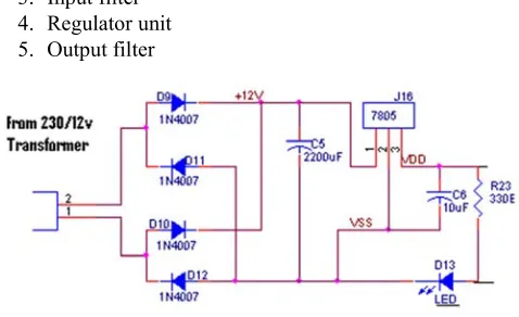 Figure 2. Power supply circuit diagram. 