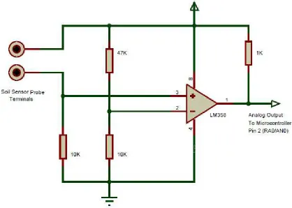 Figure 5. Circuit diagram of soil sensor. 