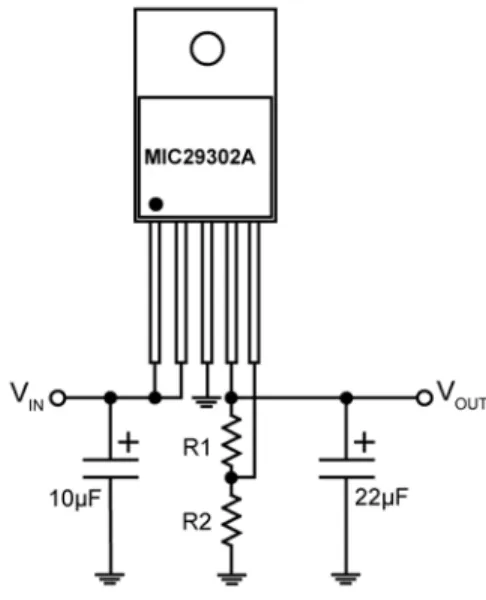 Figure  3  shows component definition. Applications with  widely varying load currents may scale the resistors to  draw the minimum load current required for proper  operation (see “Minimum Load Current” section)