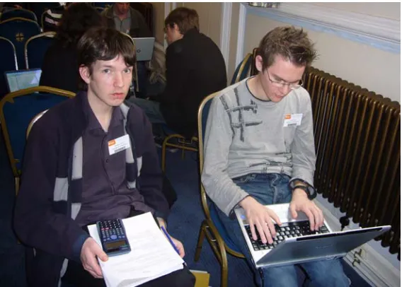 Figure 2:  Students hard at work during one of the challenges 
