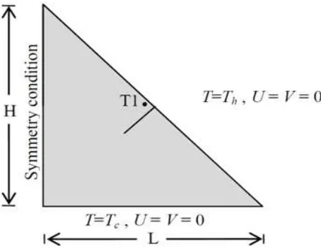 Fig 1. A schematic of the geometry and boundary conditions 