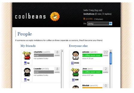 Figure 2 The CoolBeans web interface 