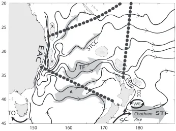 Figure 8: A schematic summary of the EAC and its outﬂows in the Tasman Sea(adapted from Ridgway and Dunn, 2003)