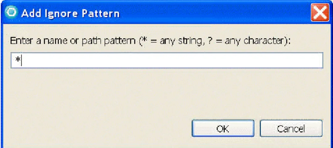 Figure 6. Adding a New Ignored Resource 