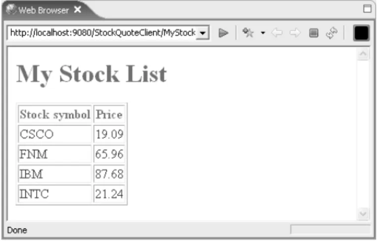 Figure 1.1: The MyStocks application in action.