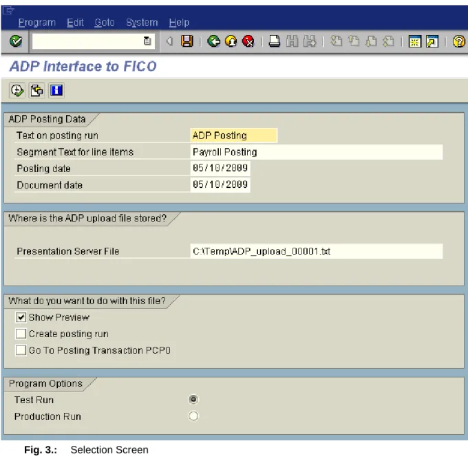 Fig. 3.: Selection Screen