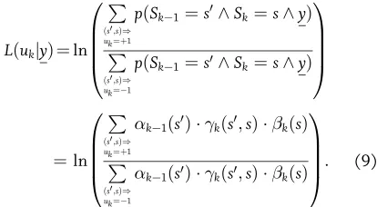 Fig. 3. MAP decoder trellis for K ¼ 3 RSC code.