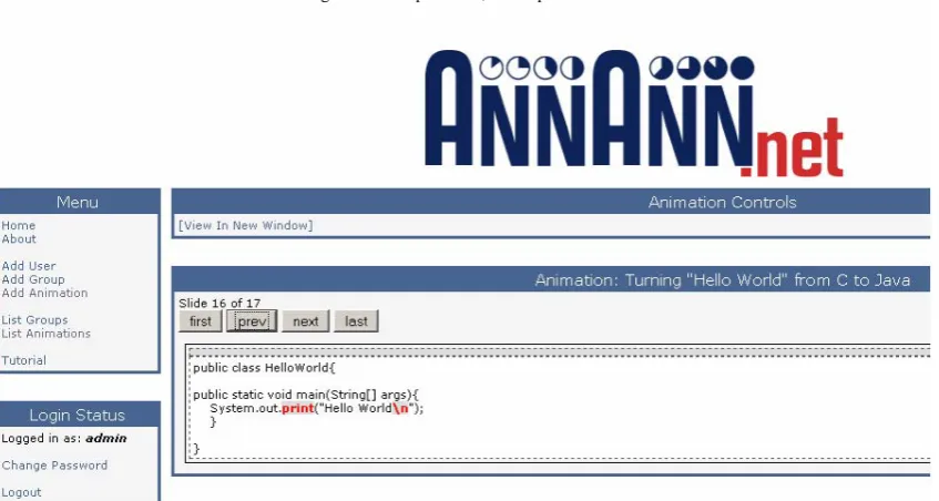 Figure 5  Example client, developed in PHP 