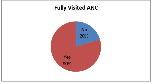Figure. 1: Percentage Pie Chart Representing ANC Status in WLGA. 